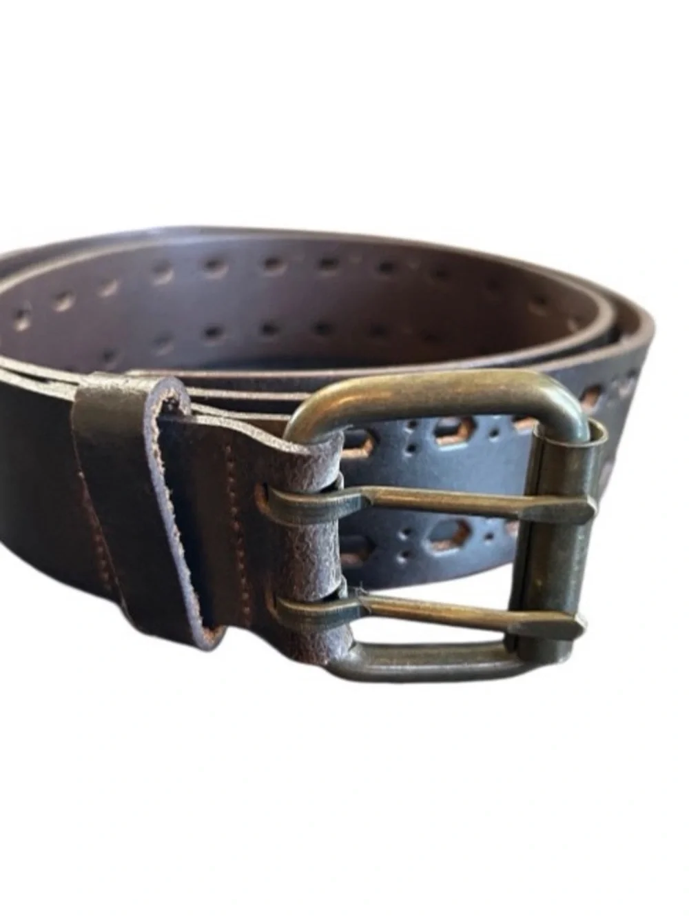 Italian Leather Belt Brown Made In Canada 1.5” Width 40” Length SZ Large Unisex